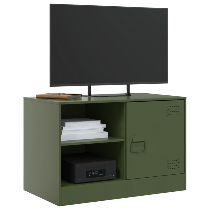 Dulapuri TV 2 buc., verde măslină, 67x39x44 cm Otel - WALTI WALTI