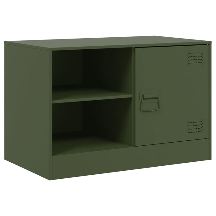 Dulapuri TV 2 buc., verde măslină, 67x39x44 cm Otel - WALTI WALTI