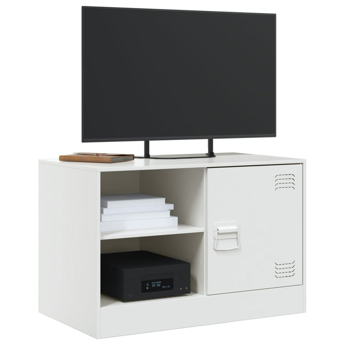 Comodă TV, alb, 67x39x44 cm, oțel - WALTI WALTI
