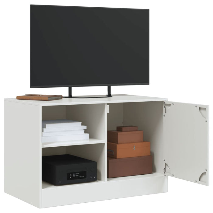 Comodă TV, alb, 67x39x44 cm, oțel - WALTI WALTI