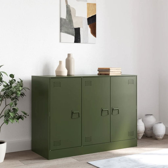 Bufeta verde măslină 99x39x73 cm oțel - WALTI WALTI