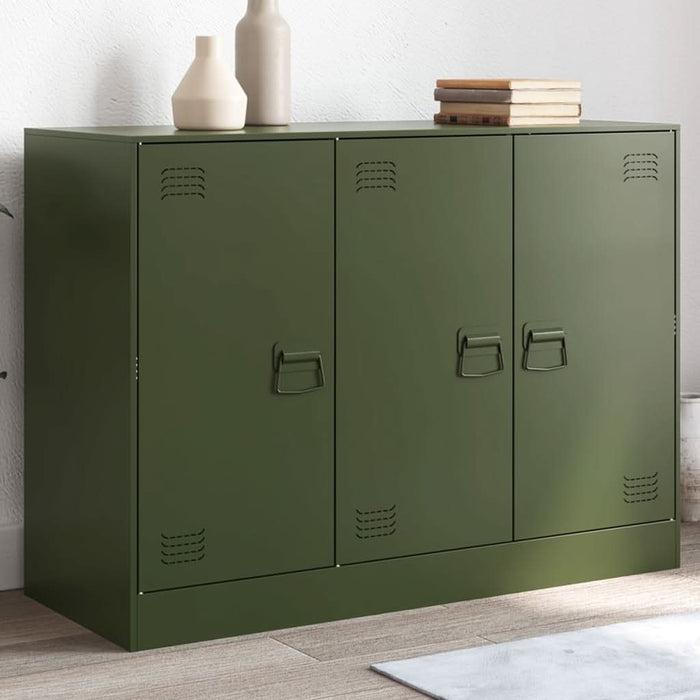 Bufeta verde măslină 99x39x73 cm oțel - WALTI WALTI