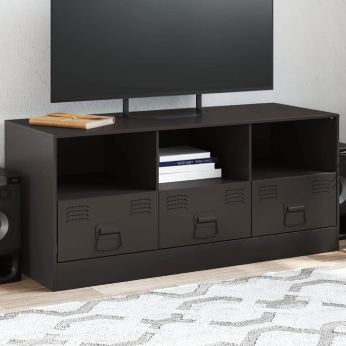 Comodă TV, negru, 99x39x44 cm, oțel - WALTI WALTI