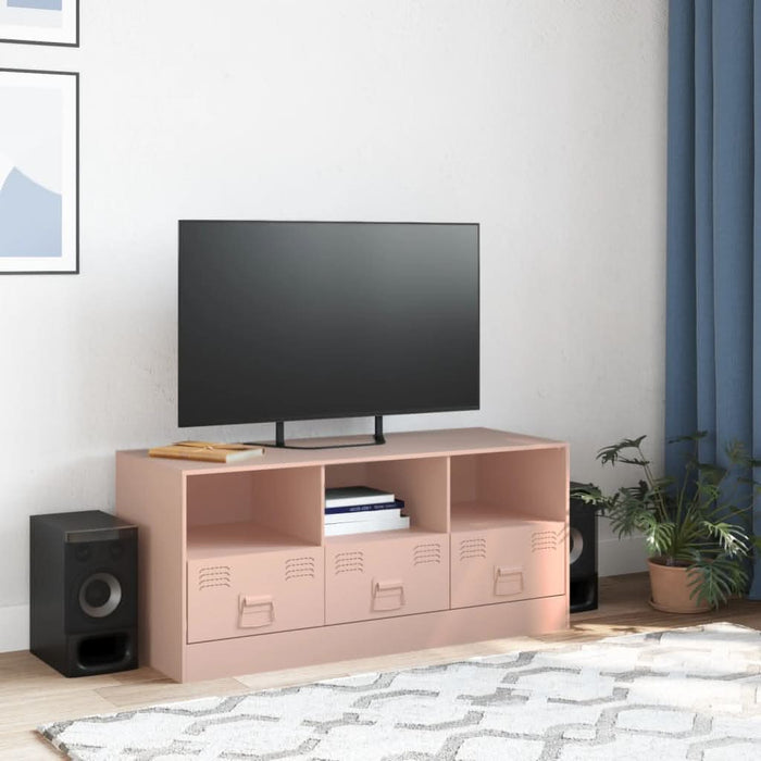 Comodă TV, roz, 99x39x44 cm, oțel - WALTI WALTI