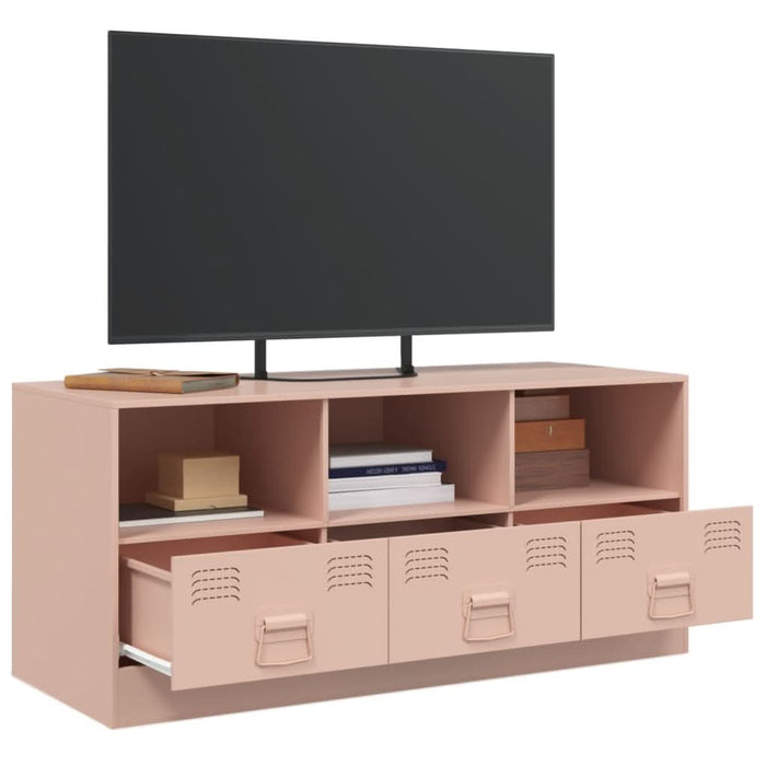 Comodă TV, roz, 99x39x44 cm, oțel - WALTI WALTI