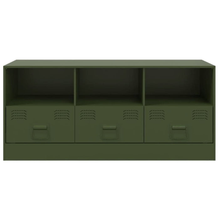 Comodă TV, verde măsliniu, 99x39x44 cm, oțel - WALTI WALTI