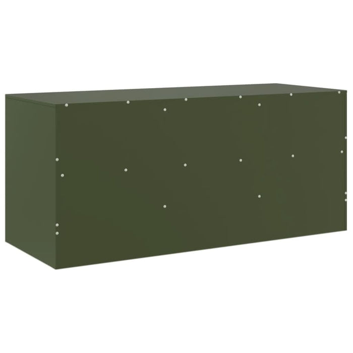 Comodă TV, verde măsliniu, 99x39x44 cm, oțel - WALTI WALTI