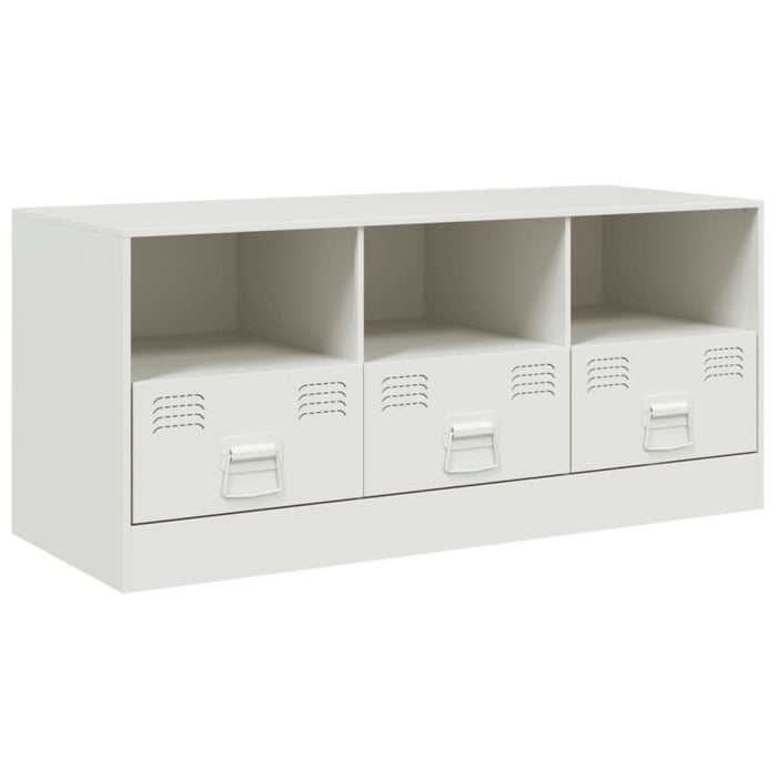 Comodă TV, alb, 99x39x44 cm, oțel - WALTI WALTI