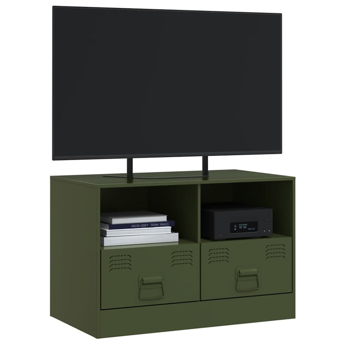 Comodă TV, verde măsliniu, 67x39x44 cm, oțel - WALTI WALTI