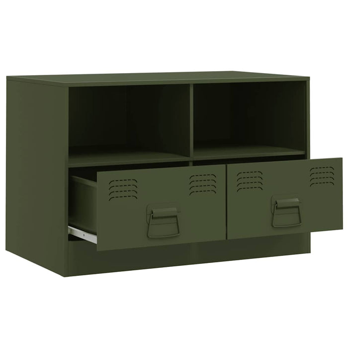 Dulapuri TV 2 buc., verde măslină, 67x39x44 cm Otel - WALTI WALTI
