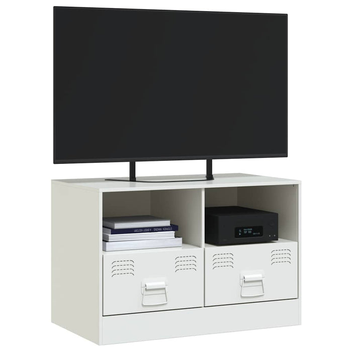 Comodă TV, alb, 67x39x44 cm, oțel - WALTI WALTI