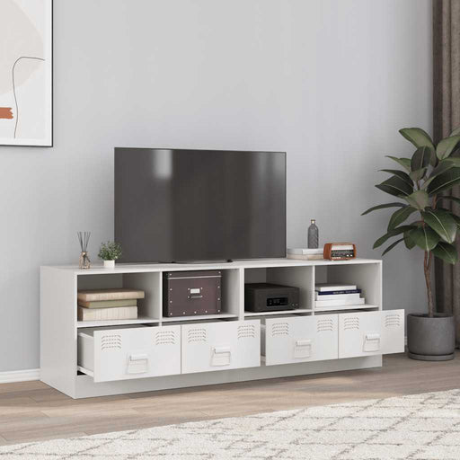 Dulapuri TV 2 buc., alb, 67x39x44 cm Otel - WALTI WALTI