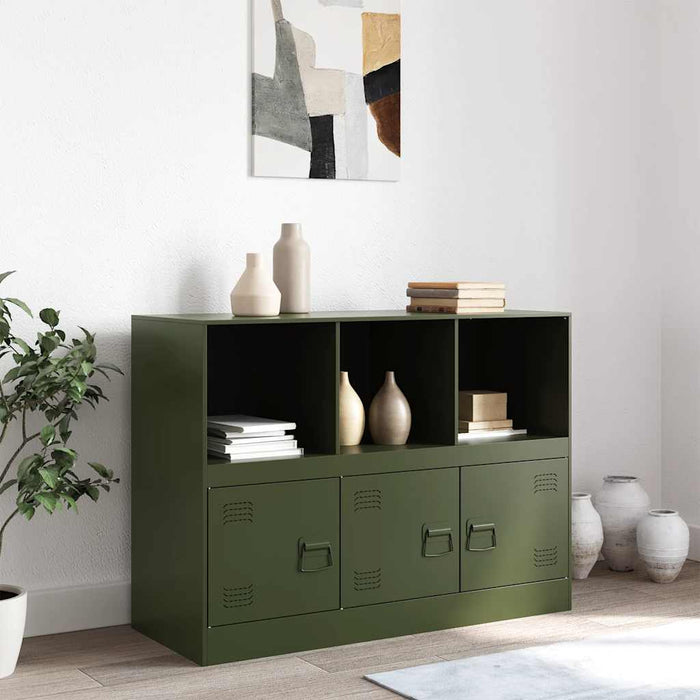 Bufeta verde măslină 99x39x73 cm oțel WALTI