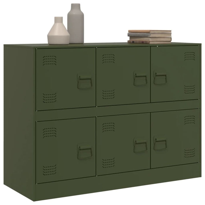 Bufeta verde măslină 99x39x73 cm oțel - WALTI WALTI