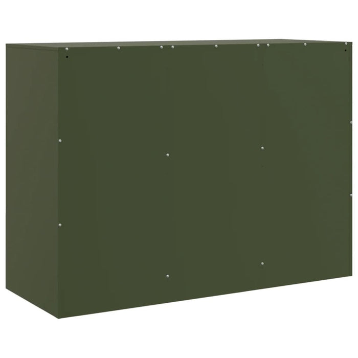 Bufeta verde măslină 99x39x73 cm oțel - WALTI WALTI