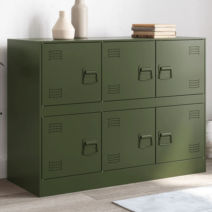 Bufeta verde măslină 99x39x73 cm oțel - WALTI WALTI