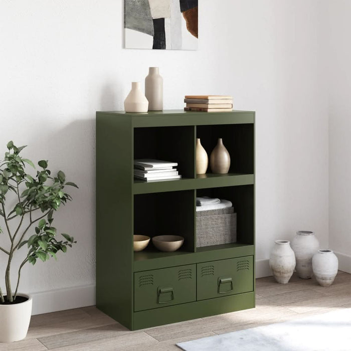 Dulap înalt verde măslină 67x39x95 cm oțel - WALTI WALTI
