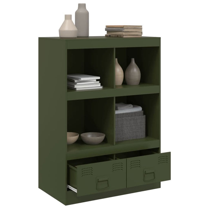 Dulap înalt verde măslină 67x39x95 cm oțel - WALTI WALTI