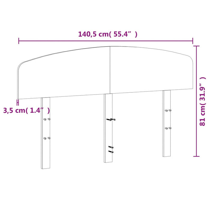 Tăblie de pat, maro ceruit, 135 cm, lemn masiv de pin - WALTI WALTI