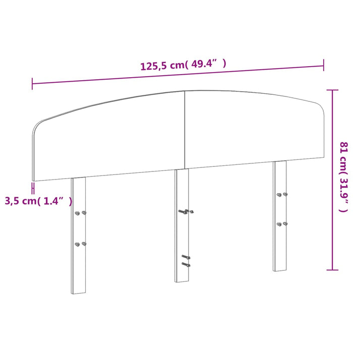 Tăblie de pat, maro ceruit, 120 cm, lemn masiv de pin - WALTI WALTI