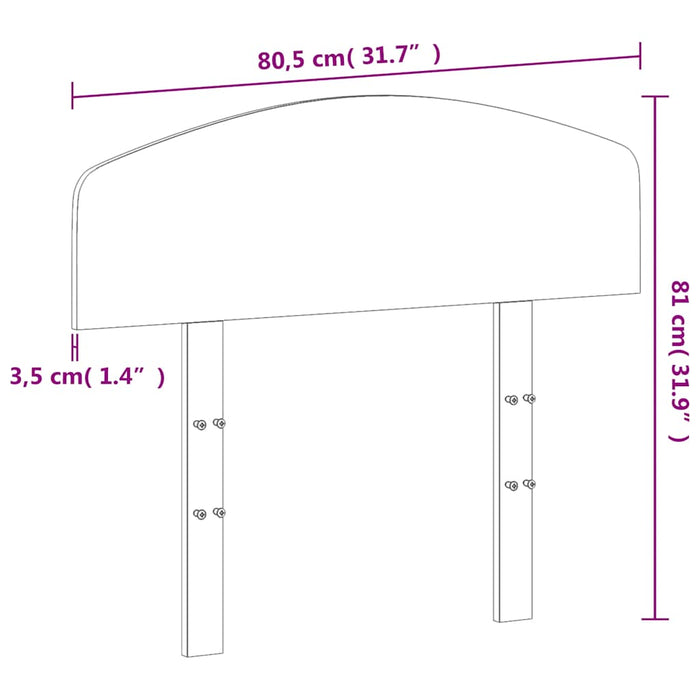 Tăblie de pat, 75 cm, lemn masiv de pin - WALTI WALTI