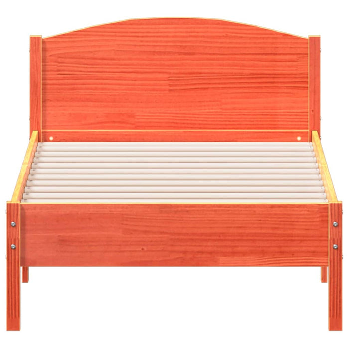 Cadru pat fără saltea, maro ceruit, 90x190 cm, lemn masiv pin - WALTI WALTI