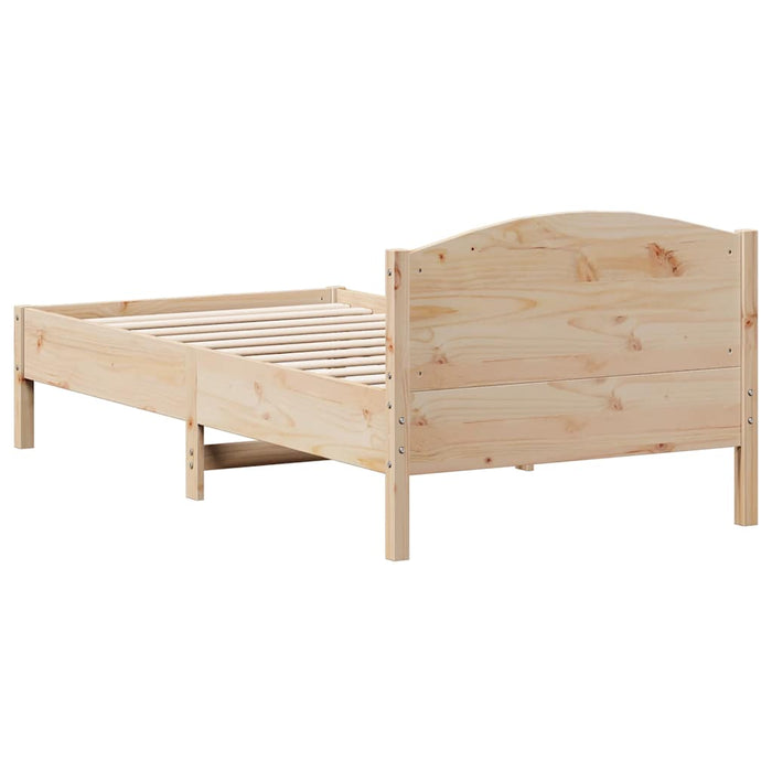 Cadru de pat fără saltea, 75x190 cm, lemn masiv de pin - WALTI WALTI