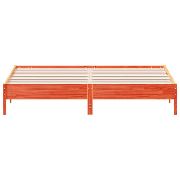 Cadru de pat fără saltea, maro ceruit 200x200 cm lemn masiv pin - WALTI WALTI