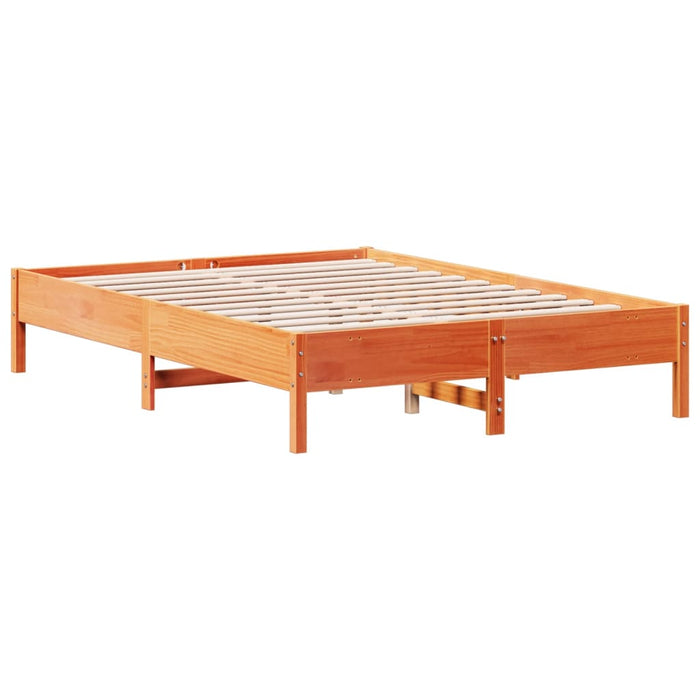 Cadru pat fără saltea, maro ceruit, 120x200 cm, lemn masiv pin - WALTI WALTI