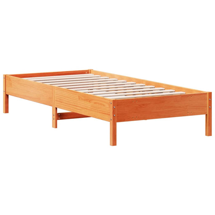 Cadru pat fără saltea, maro ceruit, 100x200 cm, lemn masiv pin - WALTI WALTI
