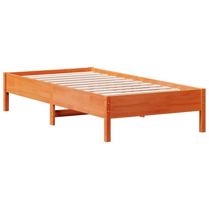 Cadru pat fără saltea, maro ceruit, 90x190 cm, lemn masiv pin - WALTI WALTI