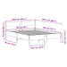 Cadru de pat fără saltea, alb, 160x200 cm, lemn masiv pin - WALTI WALTI