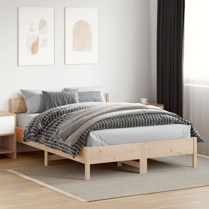 Cadru de pat fără saltea, 150x200 cm, lemn masiv pin - WALTI WALTI