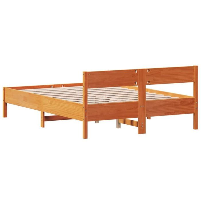 Cadru de pat fără saltea, maro ceruit 140x200 cm lemn masiv pin - WALTI WALTI