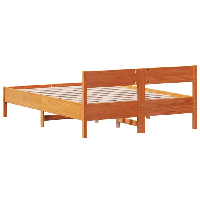 Cadru pat fără saltea, maro ceruit, 120x200 cm, lemn masiv pin - WALTI WALTI