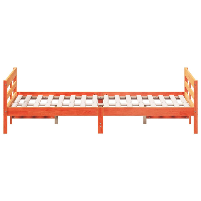 Cadru de pat fără saltea, maro ceruit 140x200 cm lemn masiv pin - WALTI WALTI