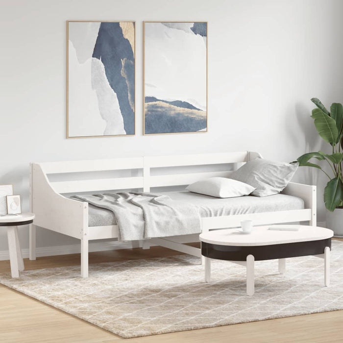 Pat de zi fără saltea, alb, 80x200 cm, lemn masiv pin - WALTI WALTI