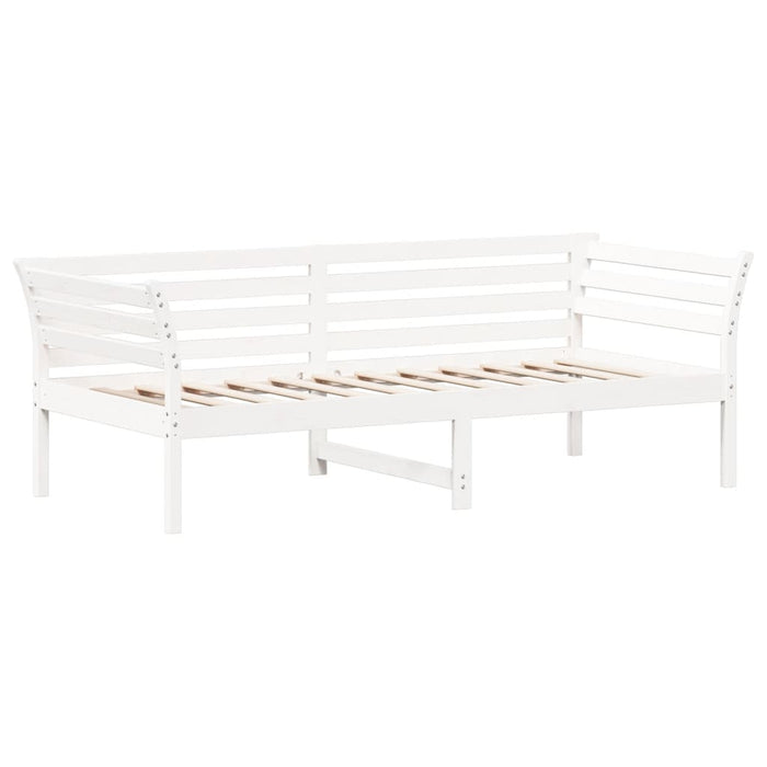 Pat de zi fără saltea alb 100x200 cm lemn masiv de pin WALTI
