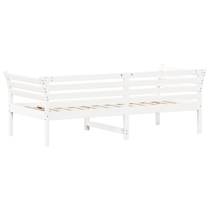 Pat de zi fără saltea alb 100x200 cm lemn masiv de pin WALTI