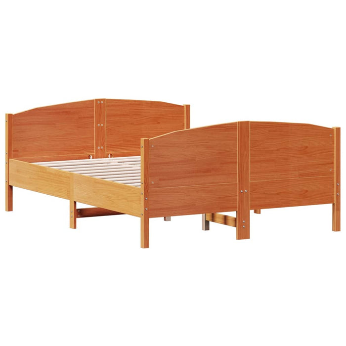 Cadru de pat fără saltea, maro ceruit 140x200 cm lemn masiv pin - WALTI WALTI