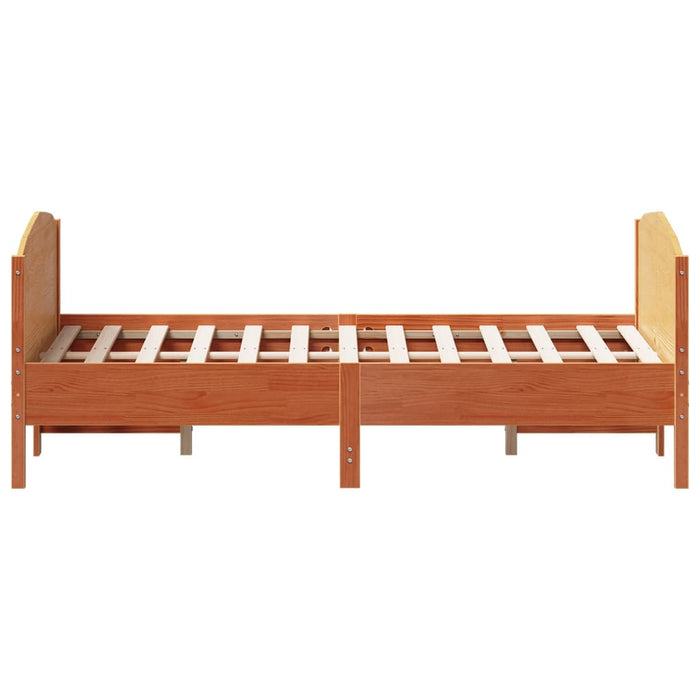Cadru de pat fără saltea, maro ceruit 140x200 cm lemn masiv pin - WALTI WALTI