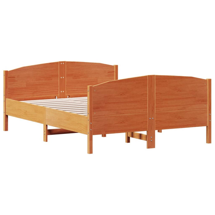 Cadru de pat fără saltea, maro ceruit 140x200 cm lemn masiv pin - WALTI WALTI
