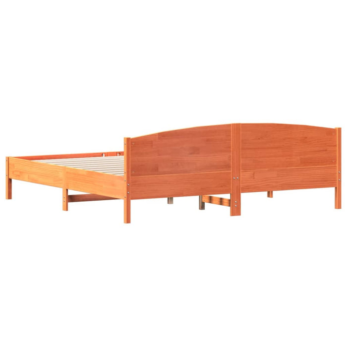 Cadru de pat fără saltea, maro ceruit 180x200 cm lemn masiv pin - WALTI WALTI
