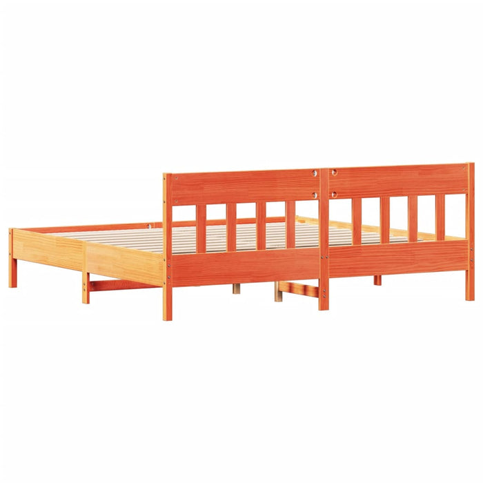Cadru de pat fără saltea, maro ceruit 180x200 cm lemn masiv pin - WALTI WALTI