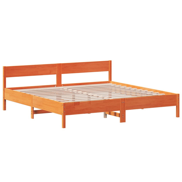 Cadru de pat fără saltea, maro ceruit 180x200 cm lemn masiv pin - WALTI WALTI