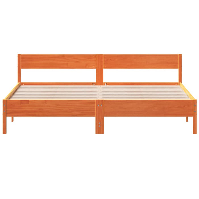 Cadru de pat fără saltea, maro ceruit 180x200 cm lemn masiv pin - WALTI WALTI