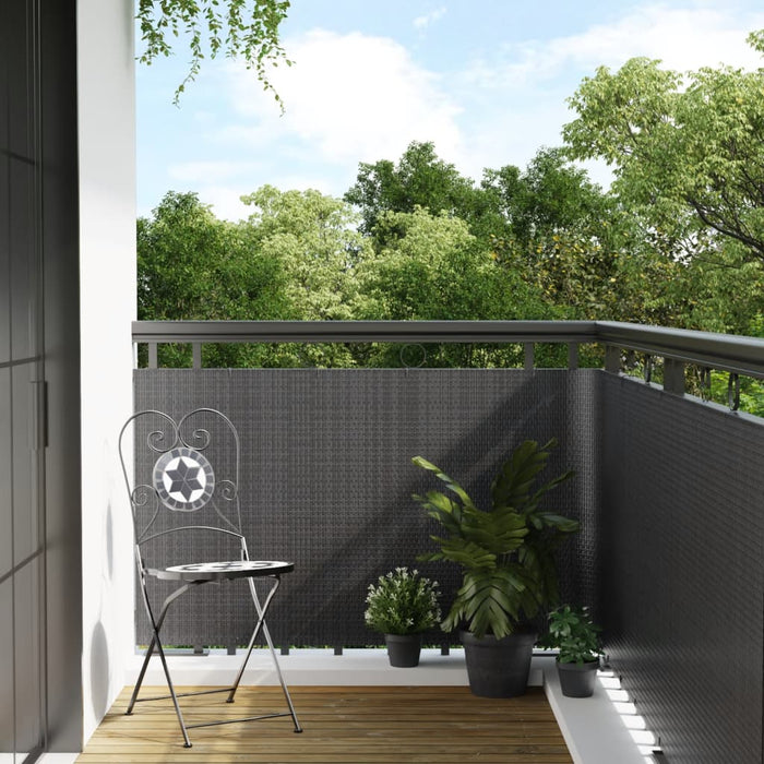 Paravan pentru balcon, antracit, 400x90 cm, poliratan - WALTI WALTI