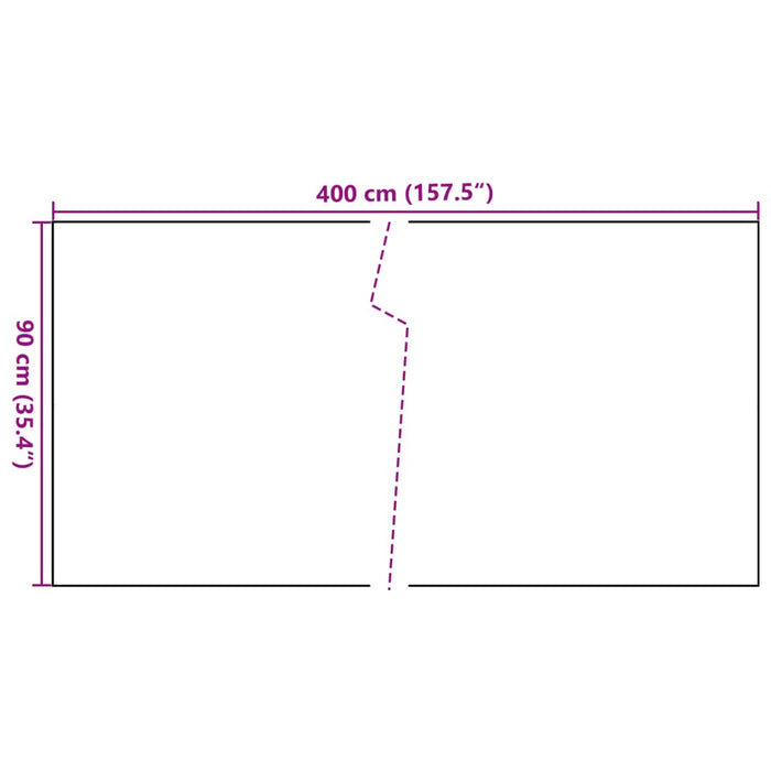 Paravan pentru balcon, maro și negru, 400x90 cm, poliratan - WALTI WALTI