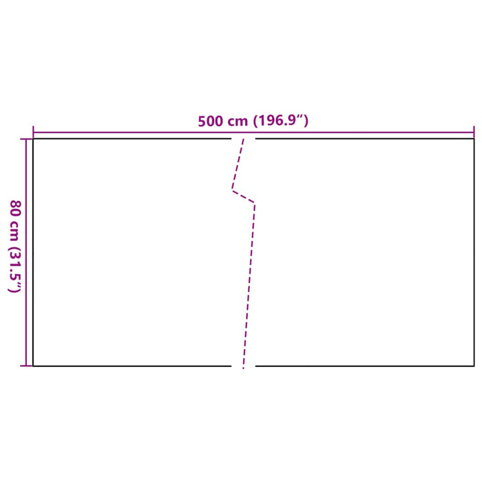 Paravan Balcon Maro Deschis 500x80 cm Poly Rattan - WALTI WALTI