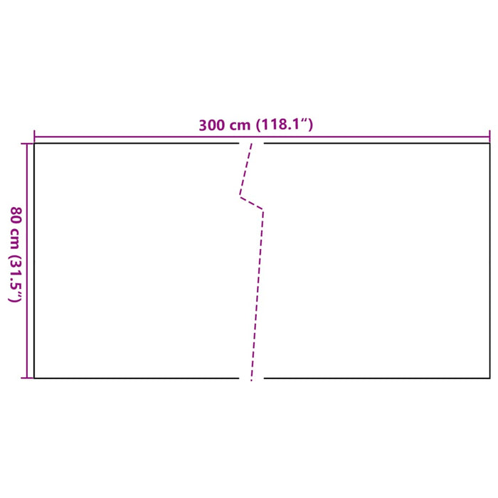 Paravan pentru balcon, negru, 300x80 cm, poliratan - WALTI WALTI